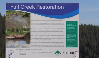 Fall Creek restoration signage