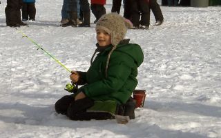 Ice fishing can be a great start for a youngster...