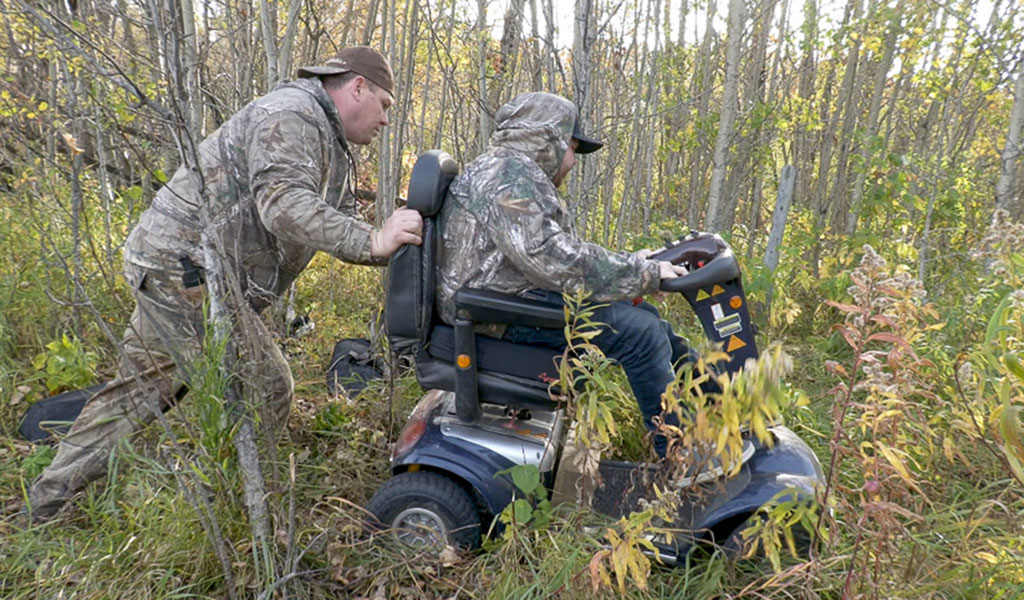 Geoff Dorward and son Jax hunting this fall